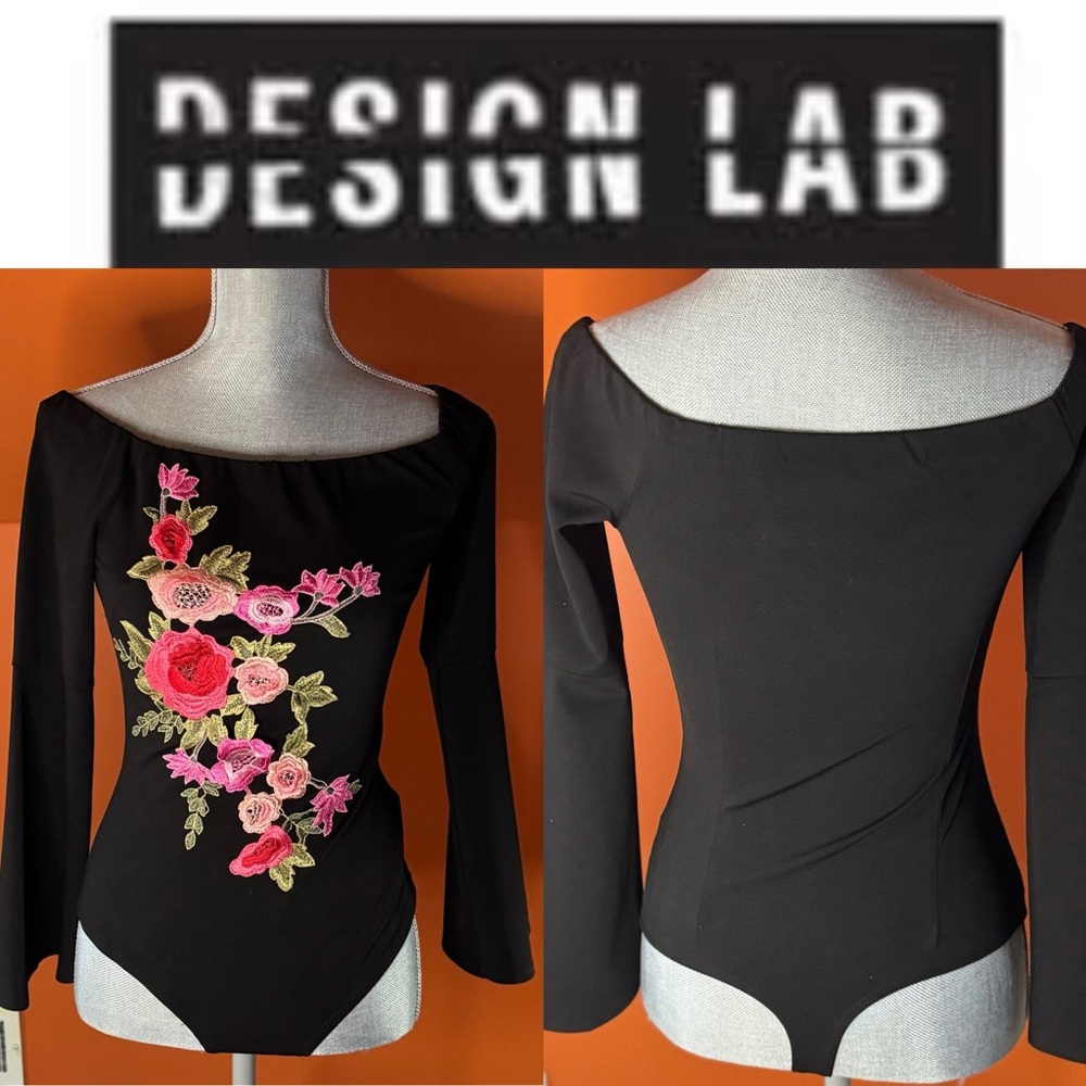 Design Lab Scoop Neck Long Sleeve Bodysuit